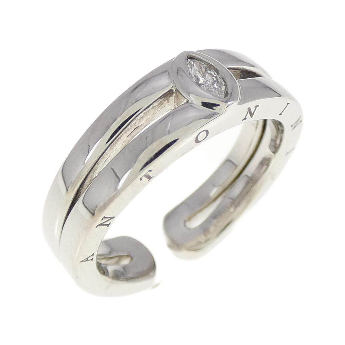 Antonini Platinum Diamond Ring – front view
