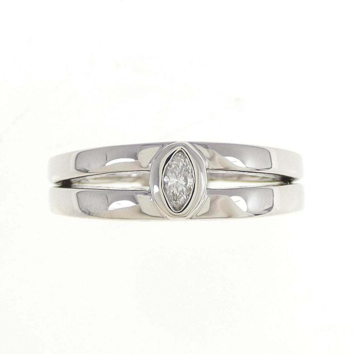 Antonini Platinum Diamond Ring – side view