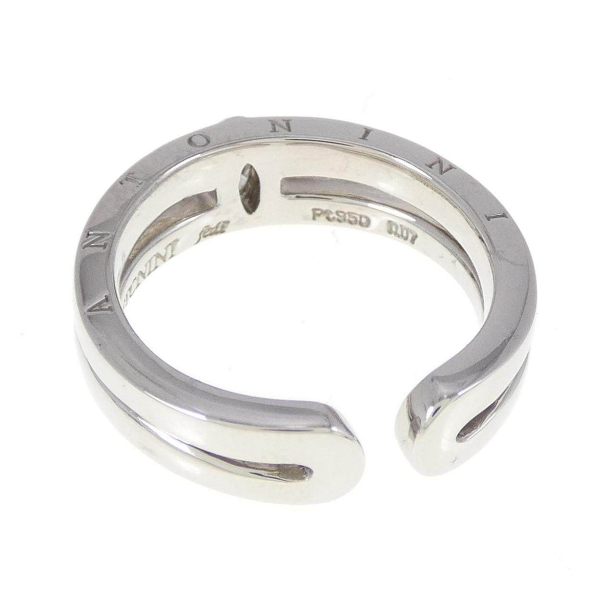 Antonini Platinum Diamond Ring – top view