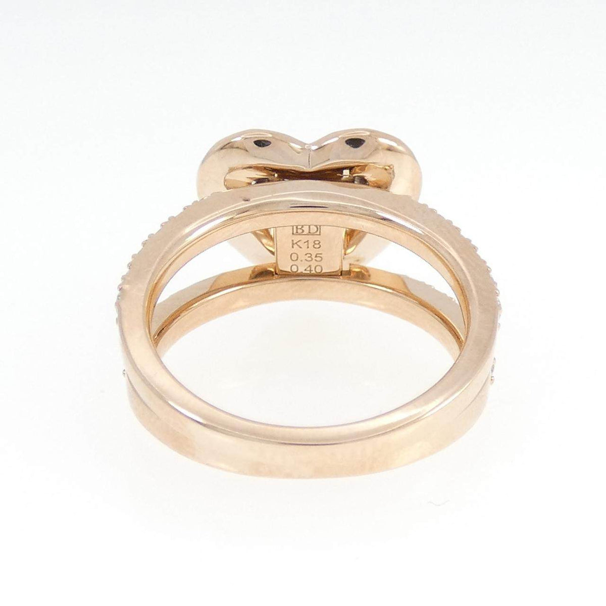 Kashikey 18K Rose Gold Diamond Ring – top view