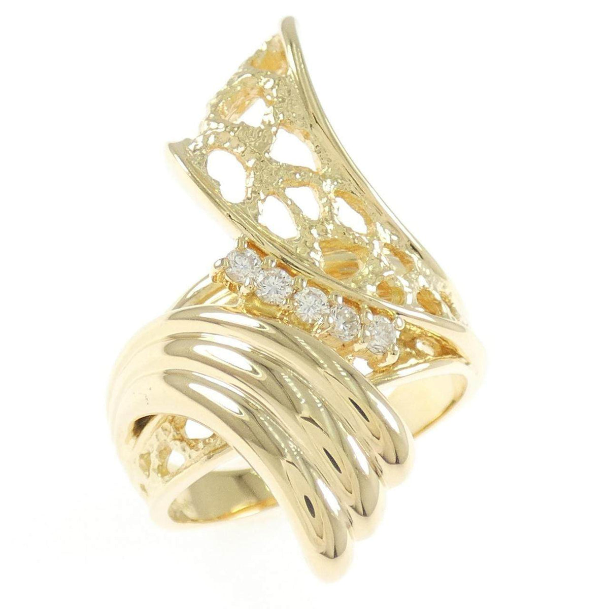 Juen 18K Yellow Gold Diamond Ring – front view