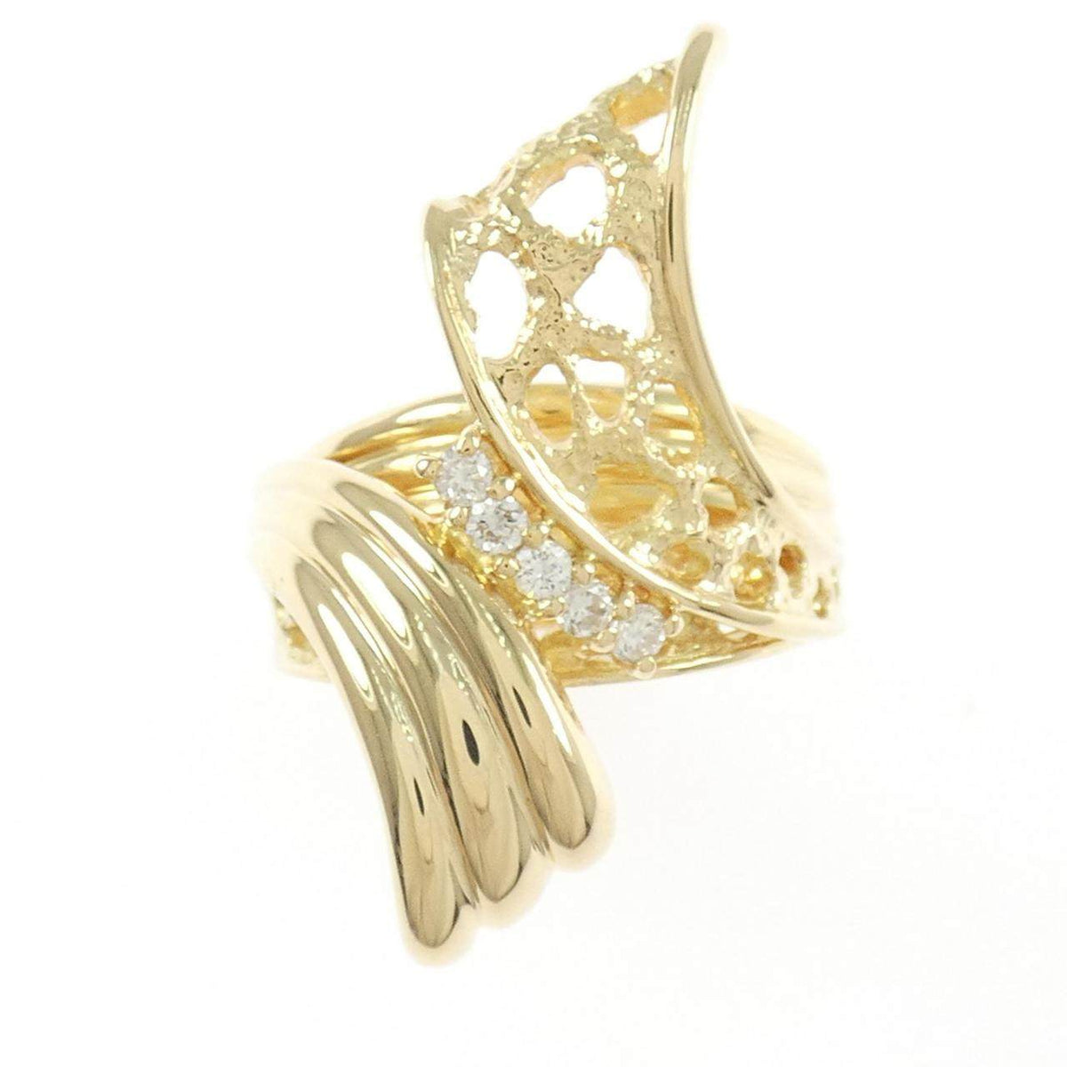 Juen 18K Yellow Gold Diamond Ring – side view