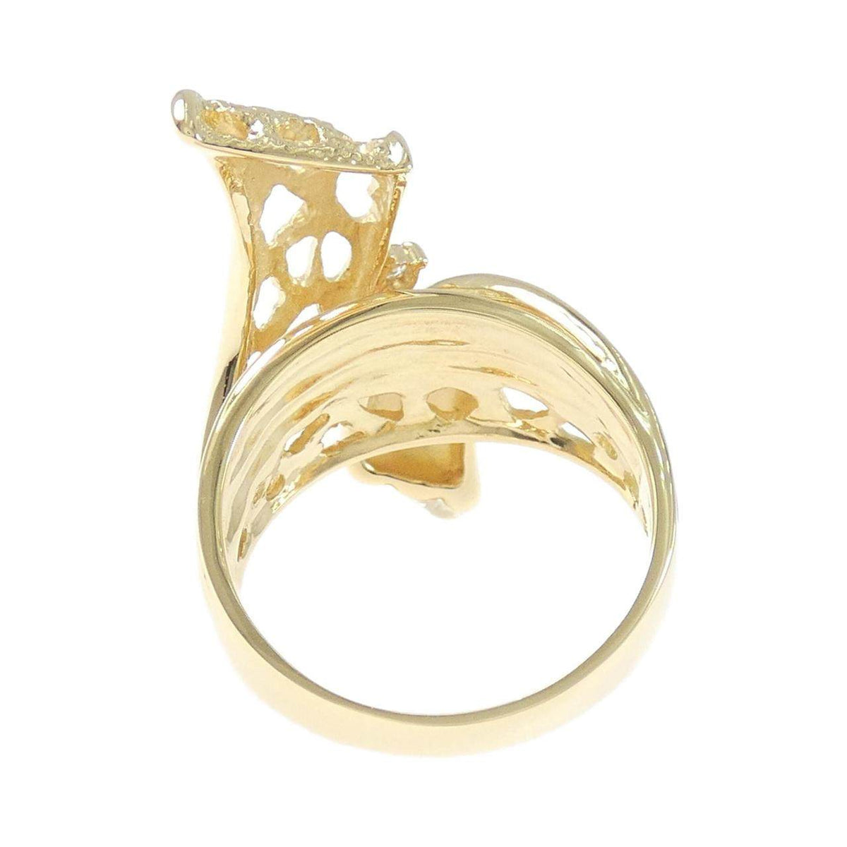 Juen 18K Yellow Gold Diamond Ring – top view