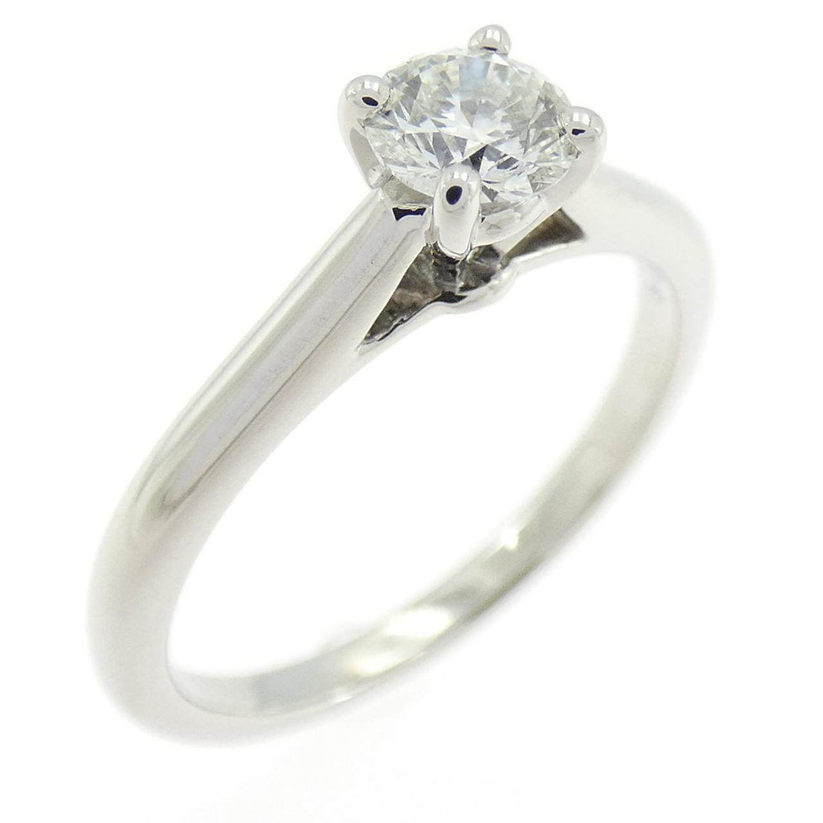 Cartier 1895 Platinum Diamond Solitaire Ring – front view