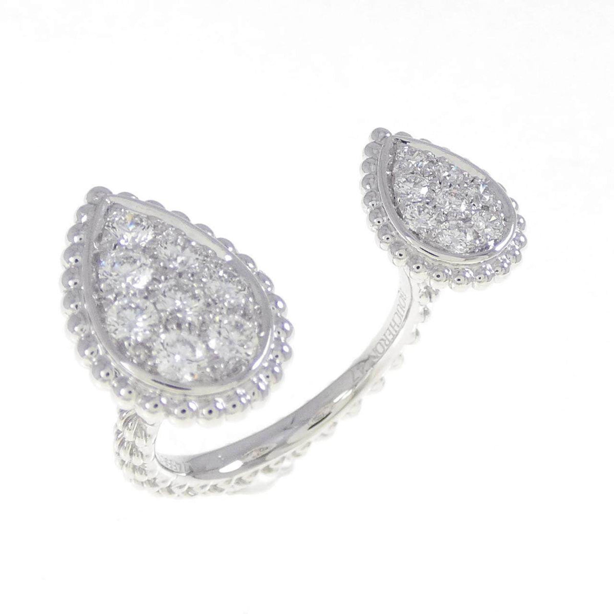 Boucheron Serpent Boheme 18K White Gold Diamond Ring – front view