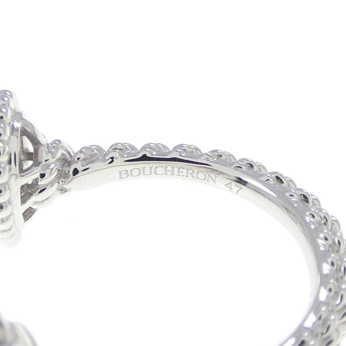 Boucheron Serpent Boheme 18K White Gold Diamond Ring – inside band