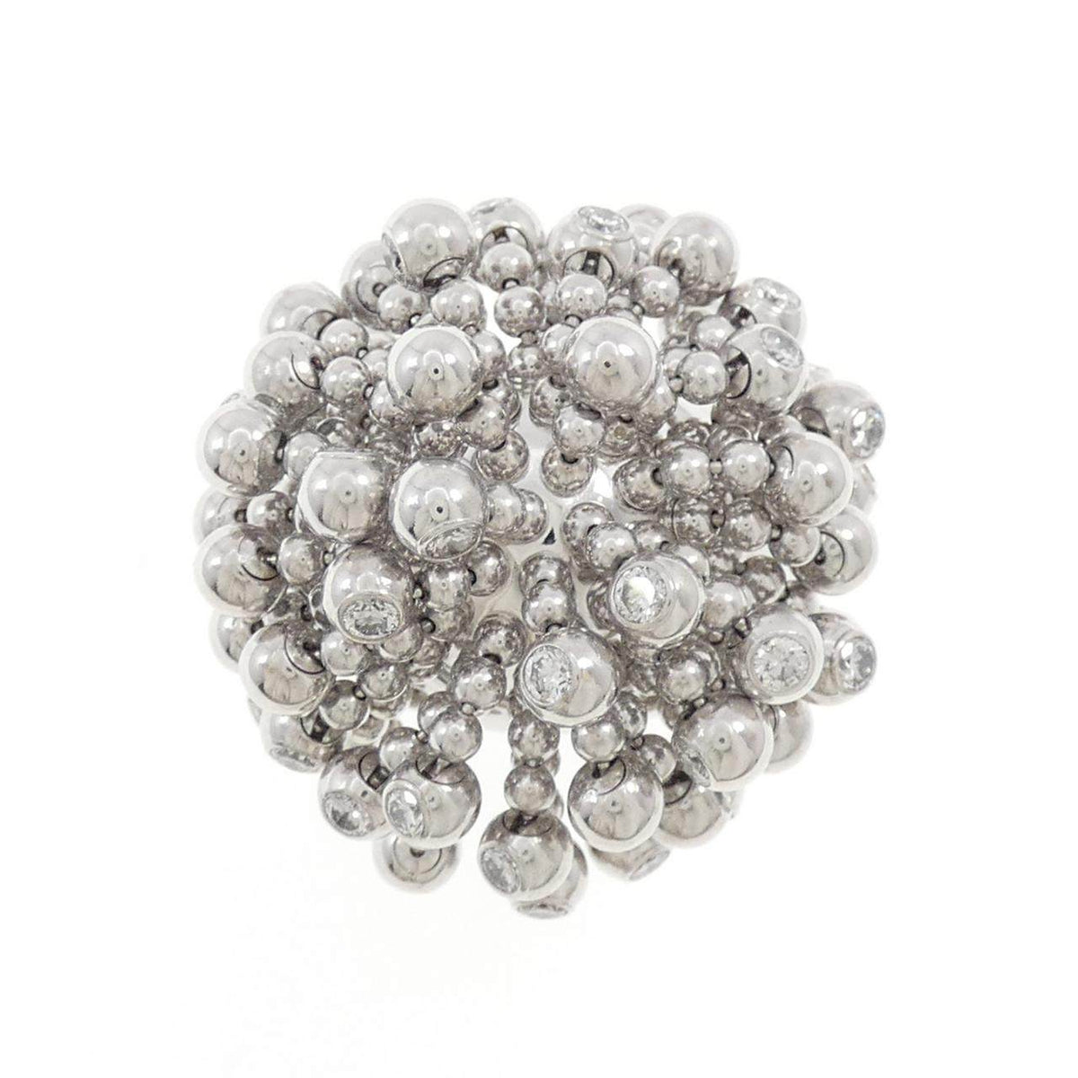 Cartier Peruk 18K White Gold Diamond Ring – side view