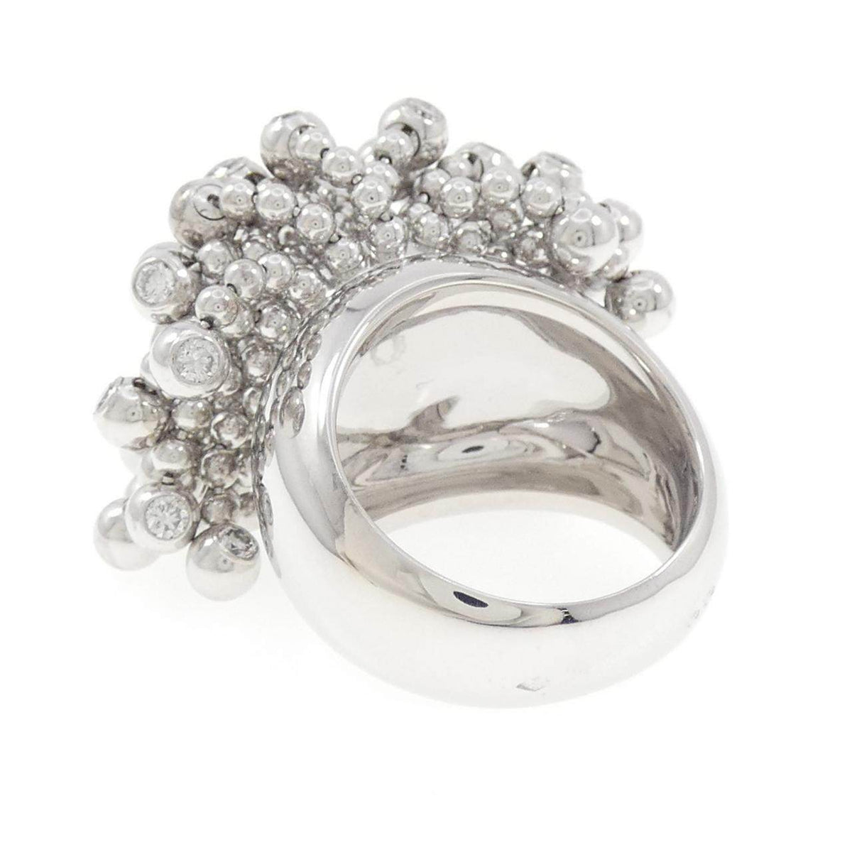 Cartier Peruk 18K White Gold Diamond Ring – top view