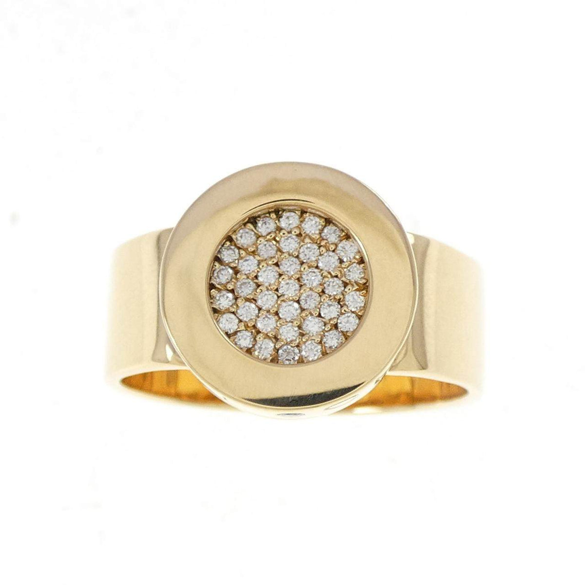 Chanel La Ronde 18K Yellow Gold Diamond Ring – side view