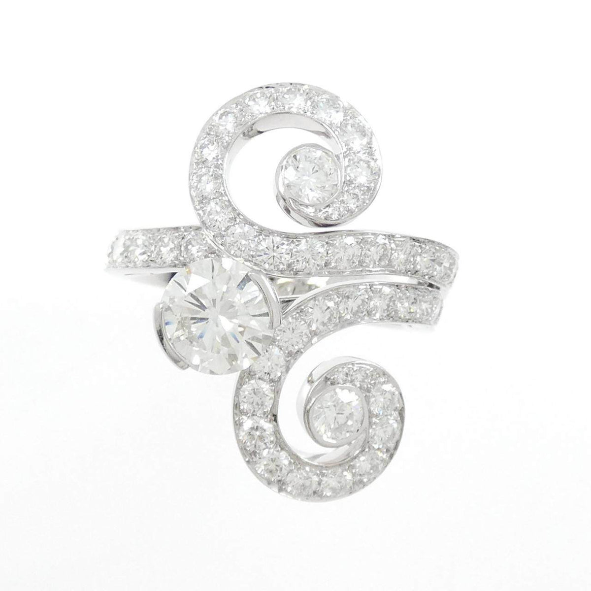 Cartier Apsara 18K White Gold Diamond Ring – side view