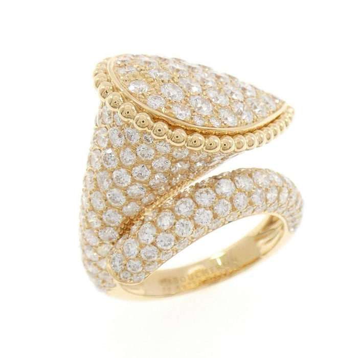 Boucheron Serpent Boheme 18K Yellow Gold Diamond Ring – front view