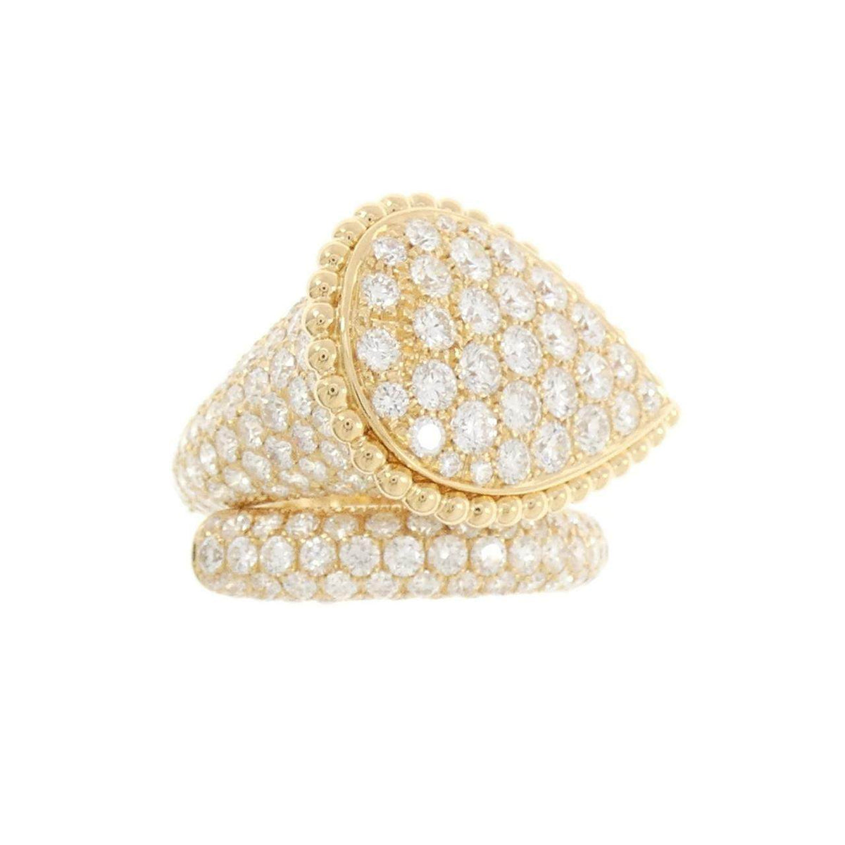 Boucheron Serpent Boheme 18K Yellow Gold Diamond Ring – side view
