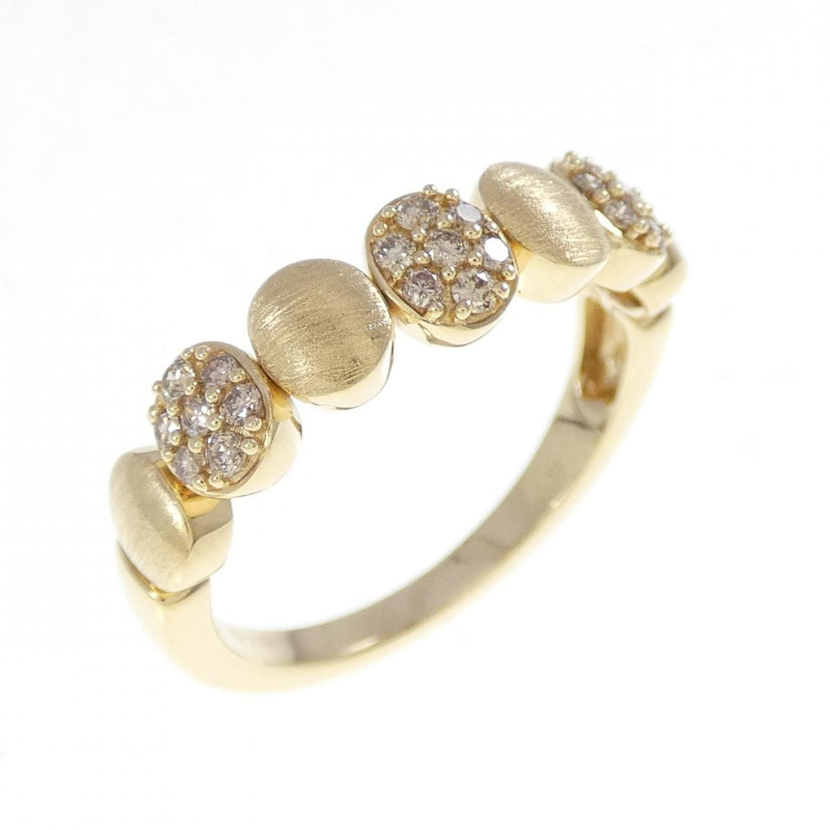 GSTV 18K Yellow Gold Diamond Ring – front view