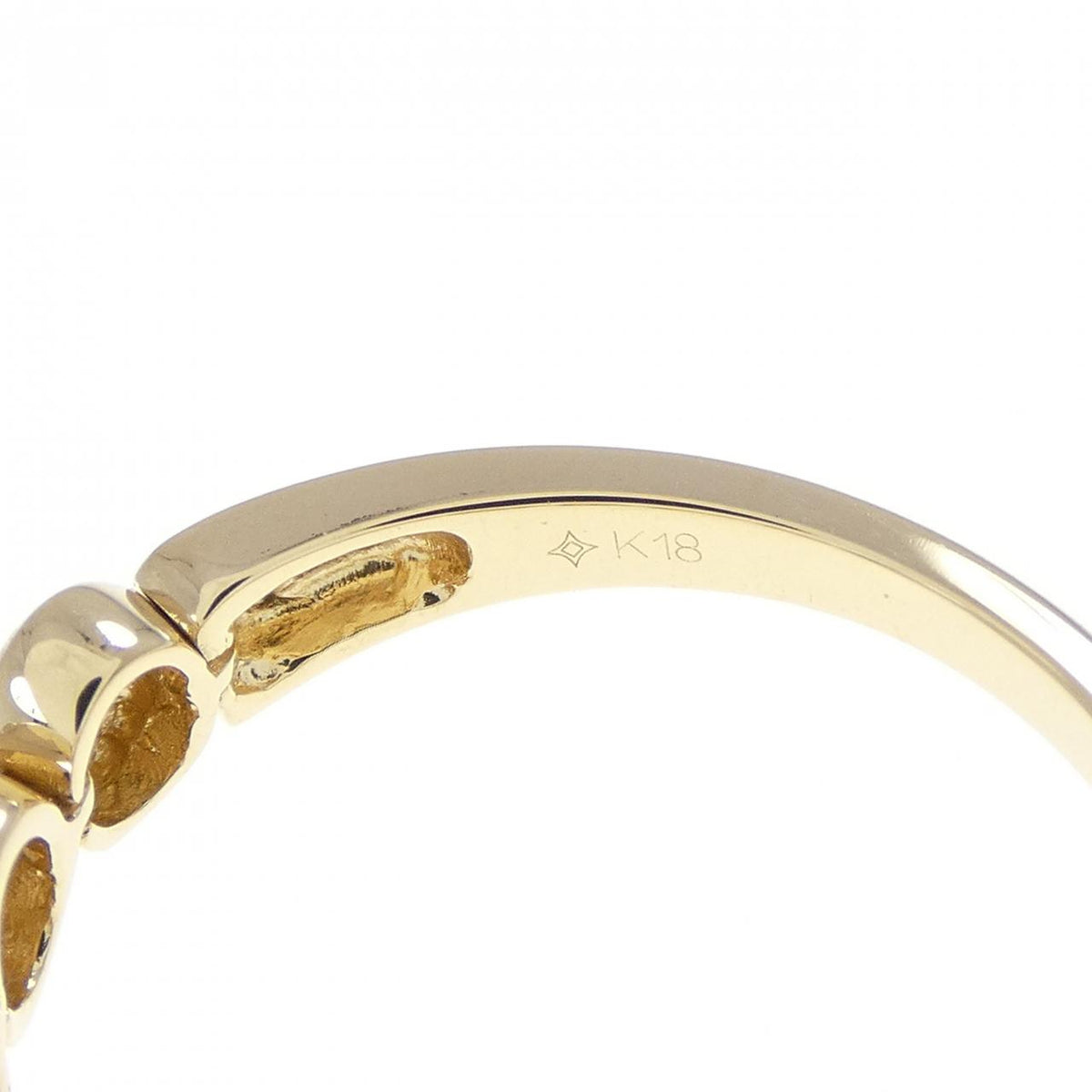 GSTV 18K Yellow Gold Diamond Ring – inside band