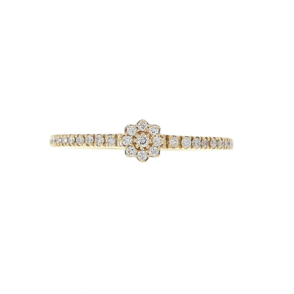 Bellesiora 18K Yellow Gold Diamond Ring – side view