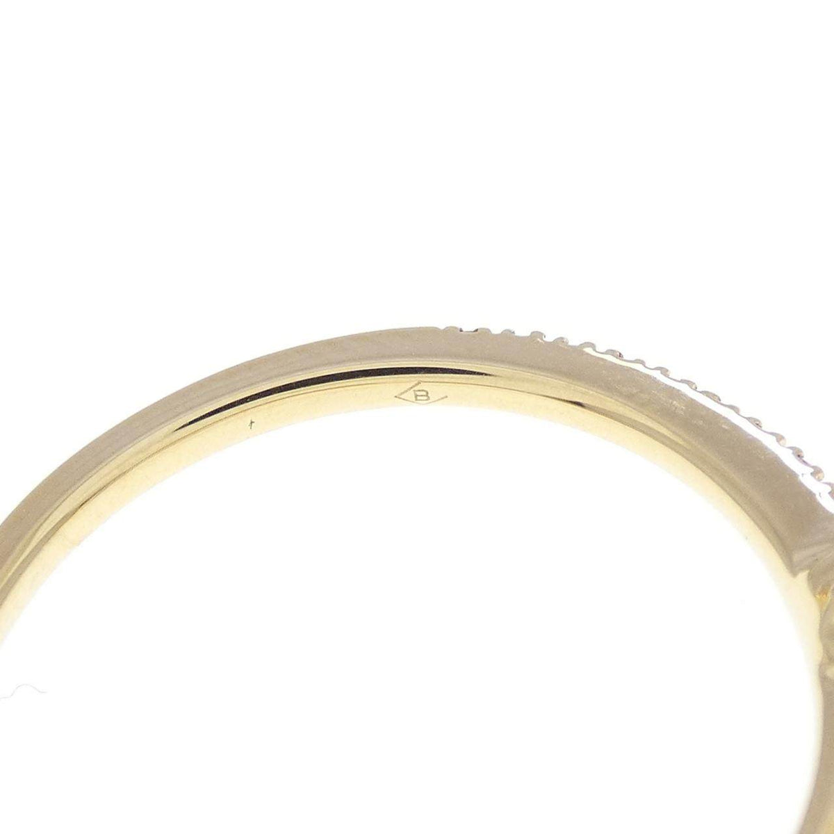 Bellesiora 18K Yellow Gold Diamond Ring – inside band