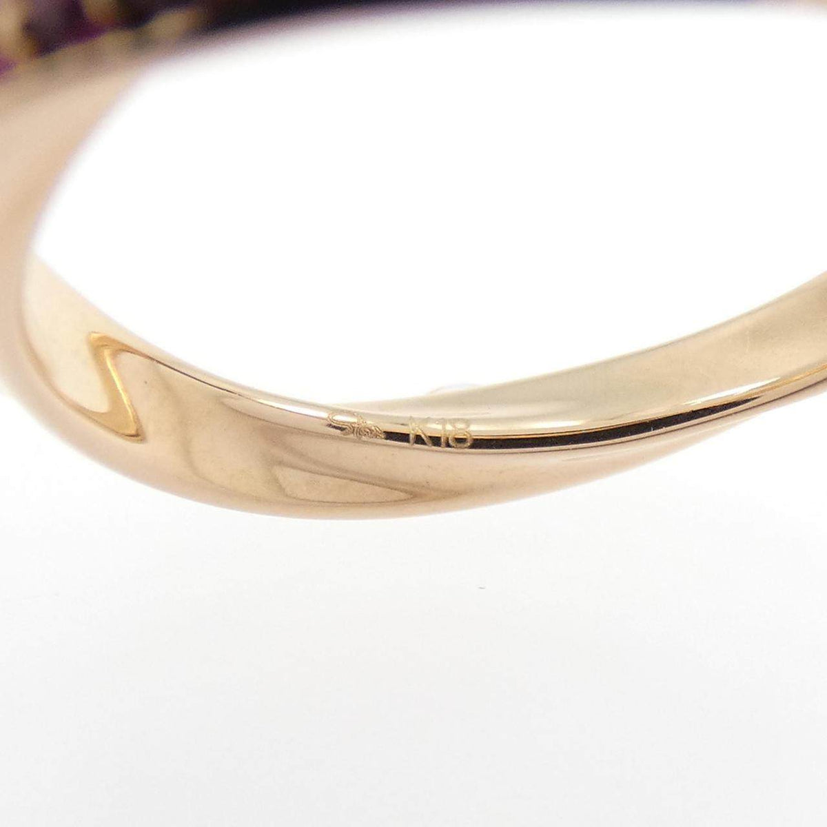 Star Jewelry 18K Rose Gold Sapphire Ring – inside band