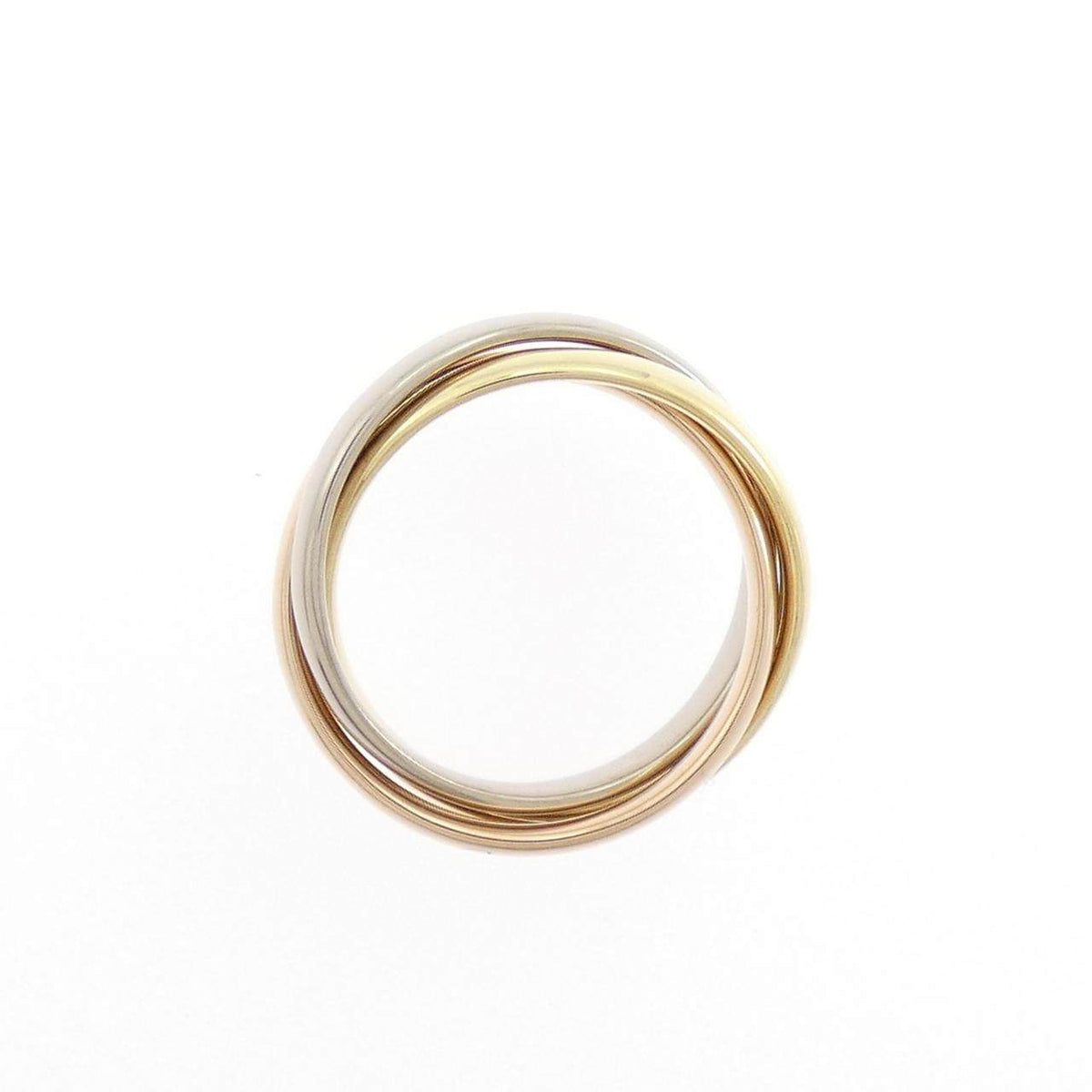 Cartier Trinity Small Three 18K Yellow Gold Diamond Ring – side view