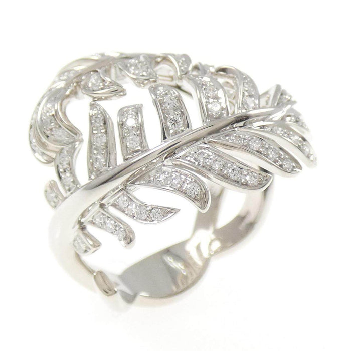 Chanel Plume De Chanel 18K White Gold Diamond Ring – front view