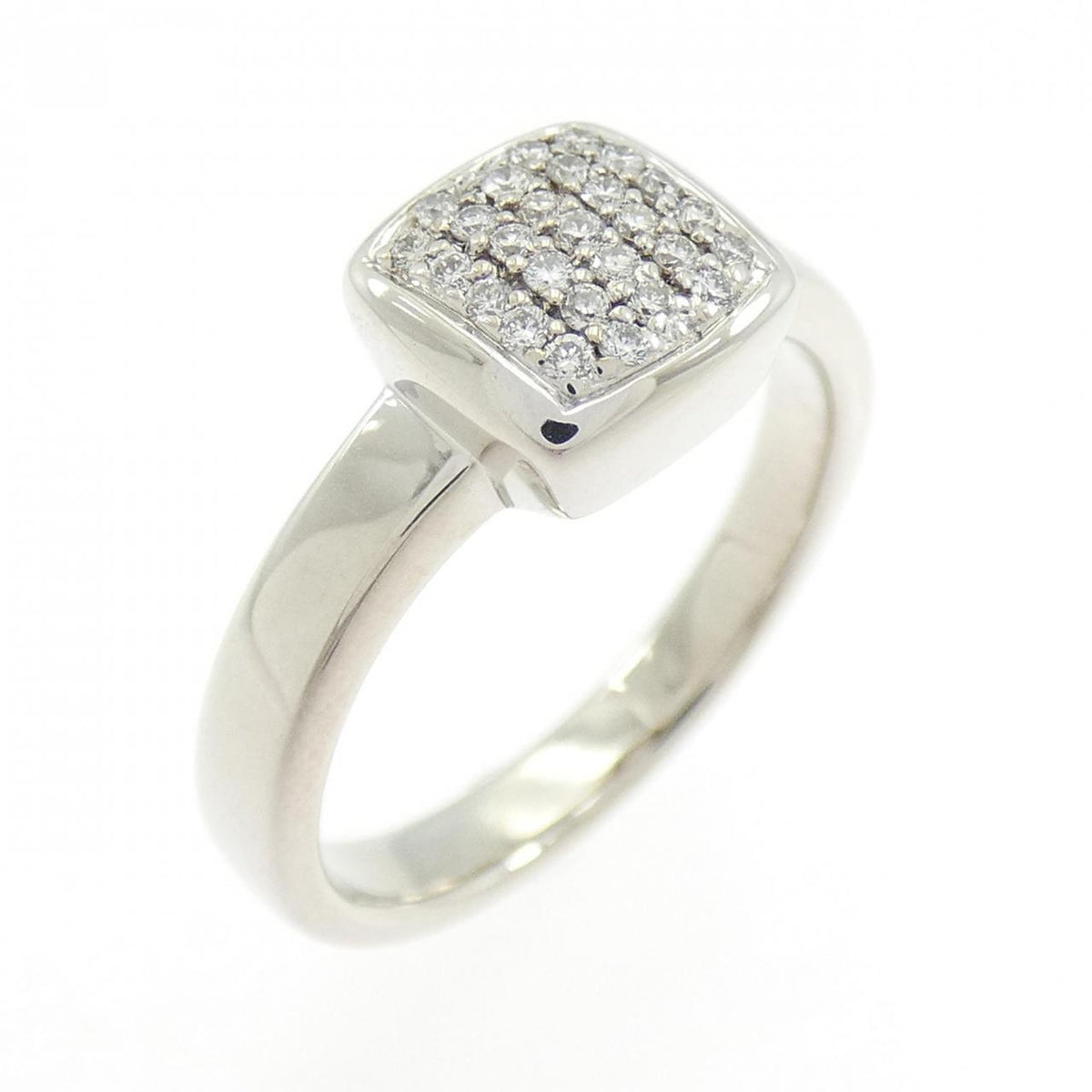 Luziada 18K White Gold Diamond Ring – front view