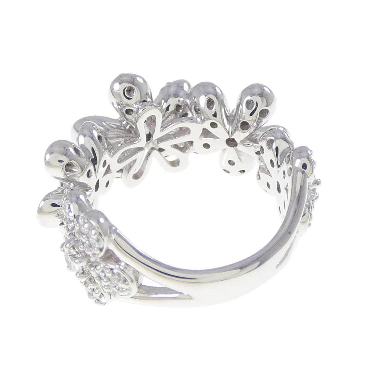 Ponte Vecchio 18K White Gold Diamond Ring – top view