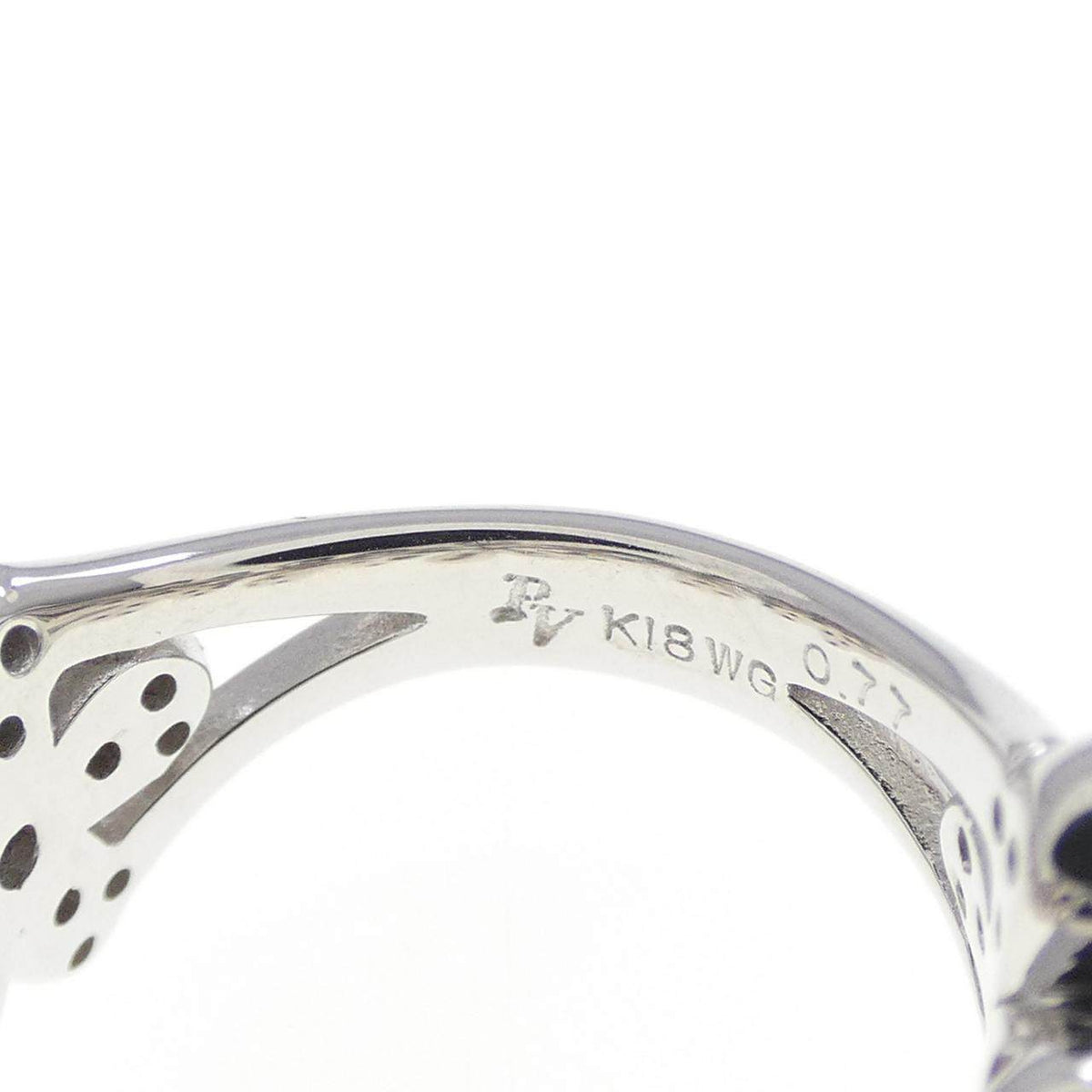 Ponte Vecchio 18K White Gold Diamond Ring – inside band
