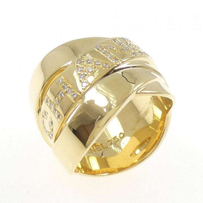 Chanel Boulduk 18K Yellow Gold Diamond Ring – front view