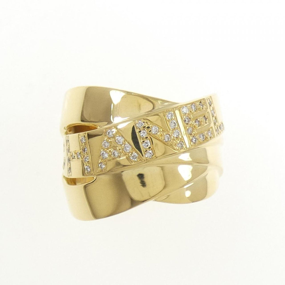 Chanel Boulduk 18K Yellow Gold Diamond Ring – side view