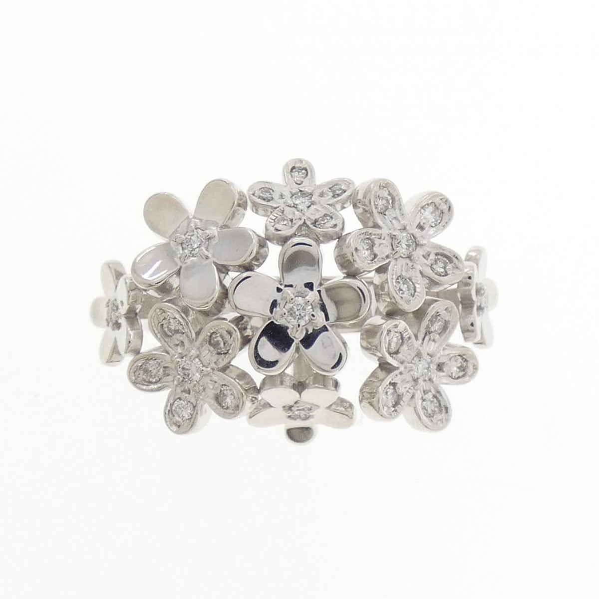 Luziada 18K White Gold Diamond Ring – side view