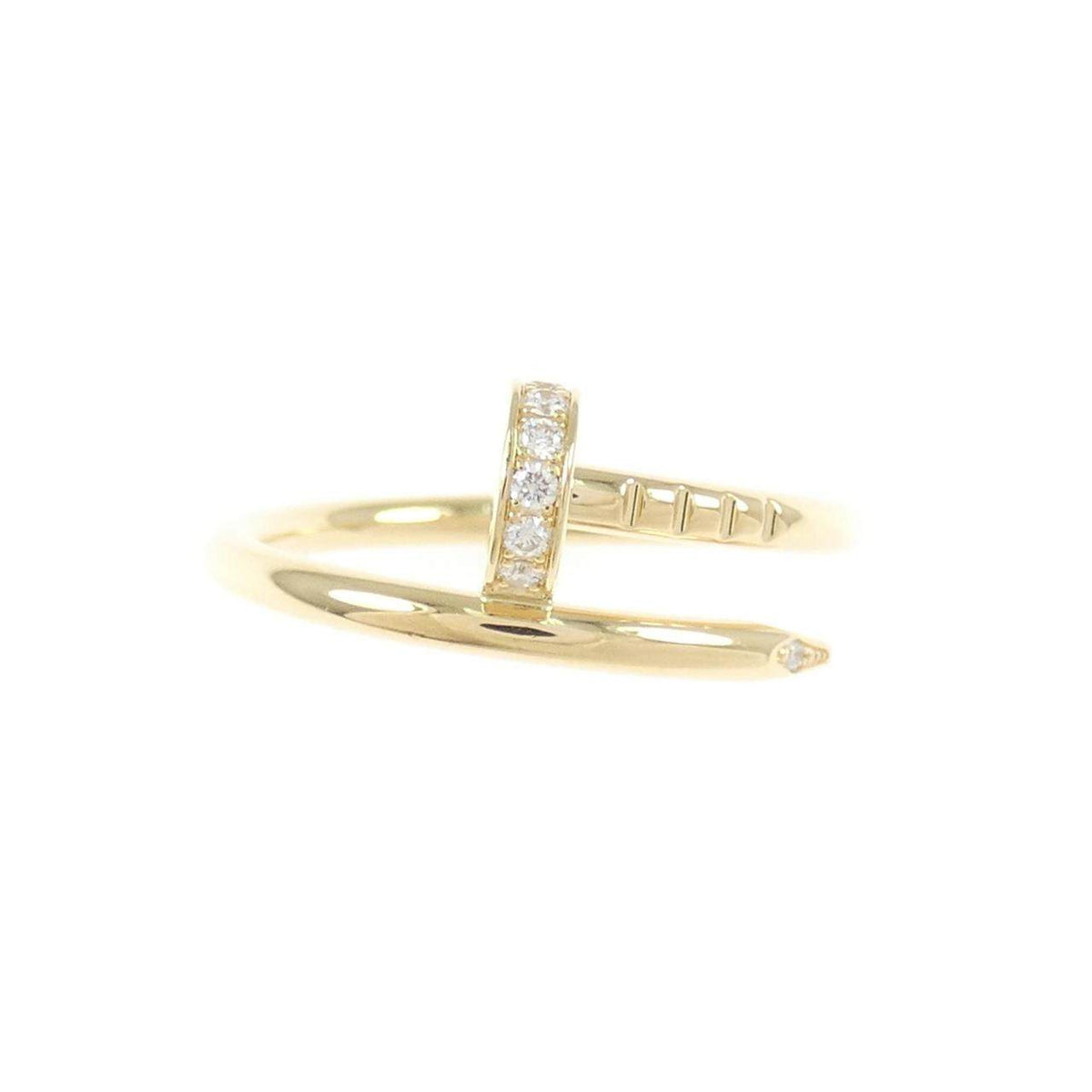 Cartier Juste Un Clou 18K Yellow Gold Diamond Ring – side view