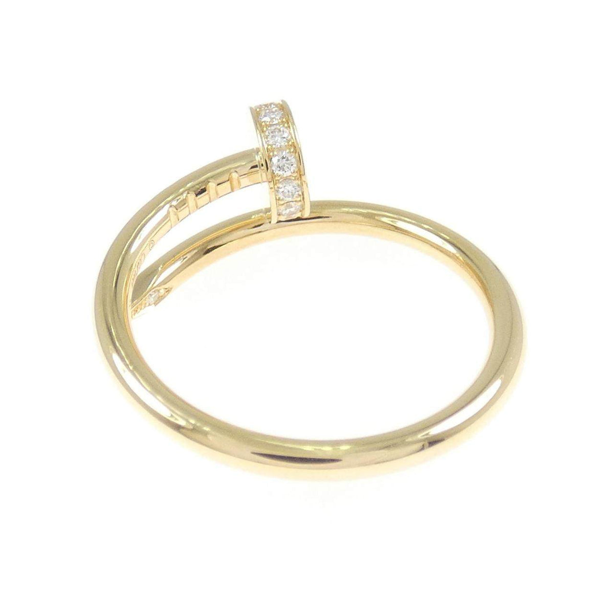 Cartier Juste Un Clou 18K Yellow Gold Diamond Ring – top view