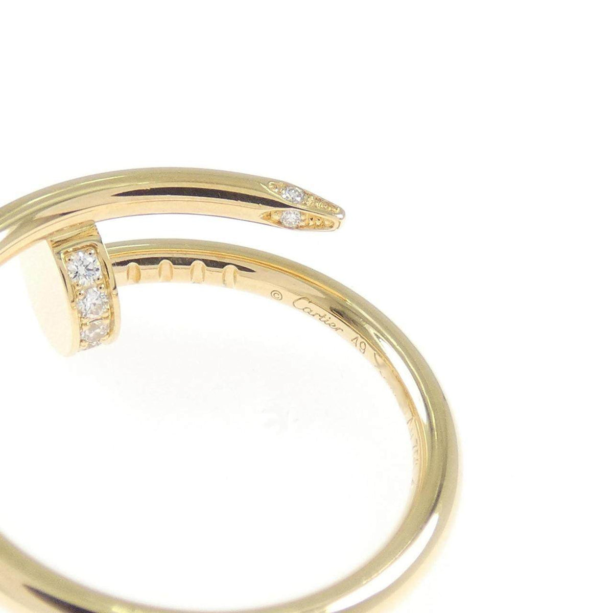 Cartier Juste Un Clou 18K Yellow Gold Diamond Ring – inside band