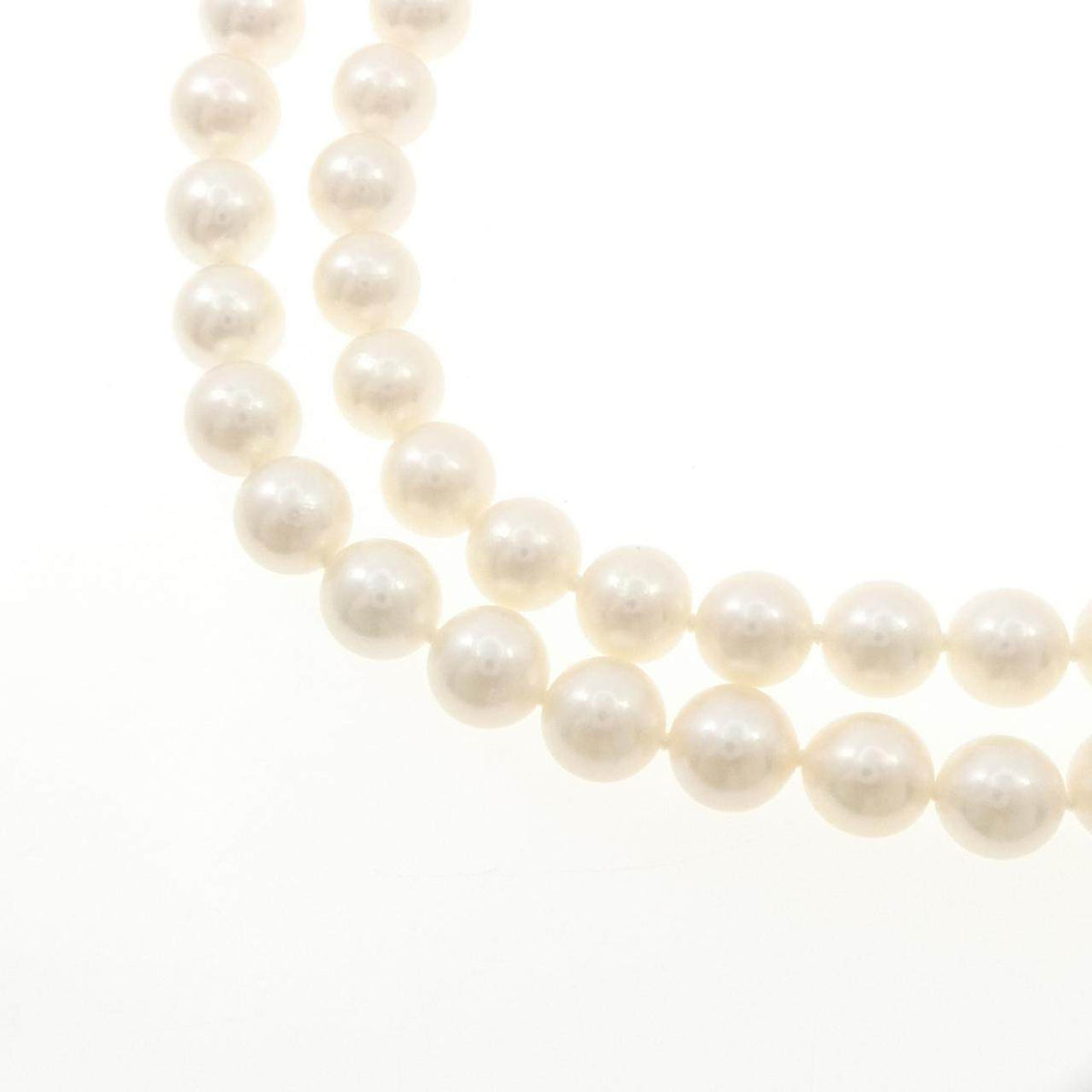 Tasaki Sterling Silver Akoya Pearl Long Necklace – clasp detail