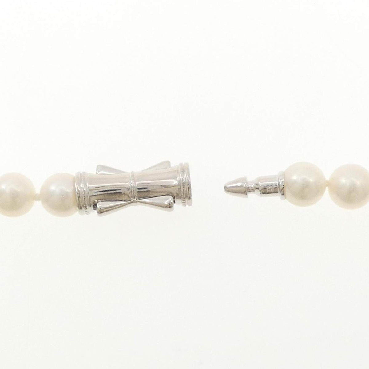 Tasaki Sterling Silver Akoya Pearl Long Necklace – full length