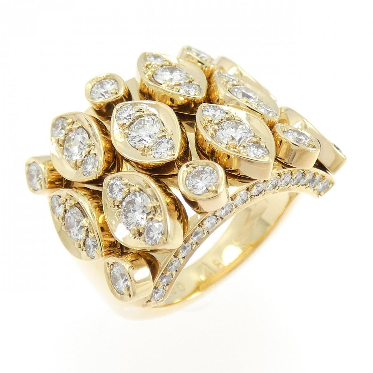 Cartier Diadea 18K Yellow Gold Diamond Ring – front view