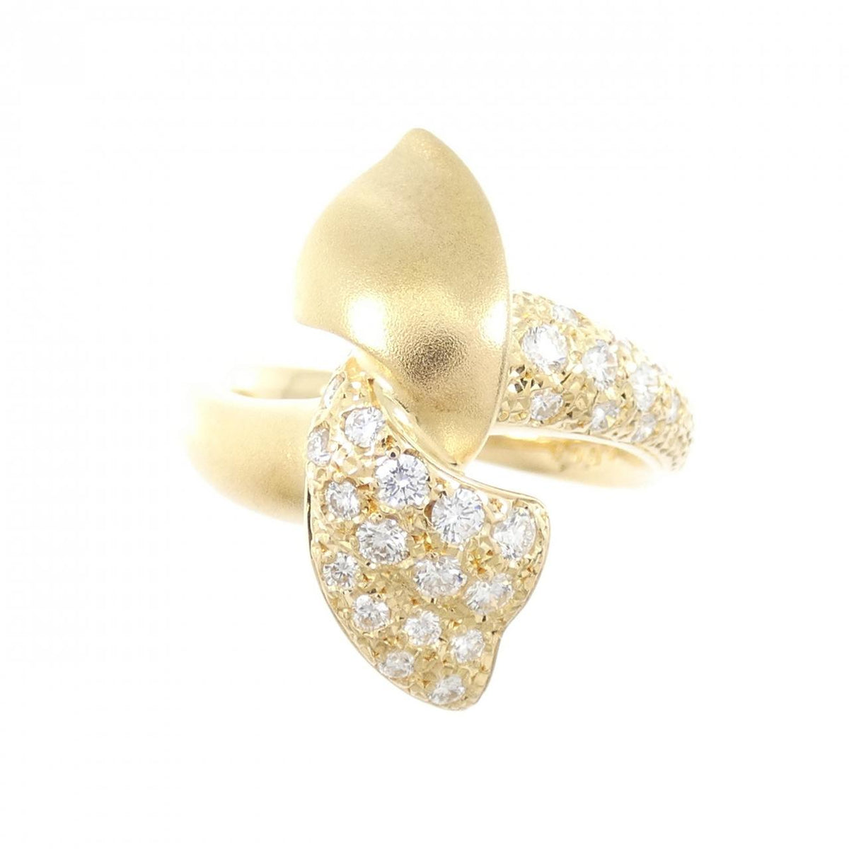 Pola 18K Yellow Gold Diamond Ring – side view