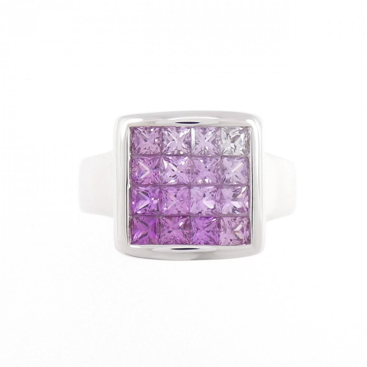 Jeune 18K White Gold Diamond Sapphire Ring – side view