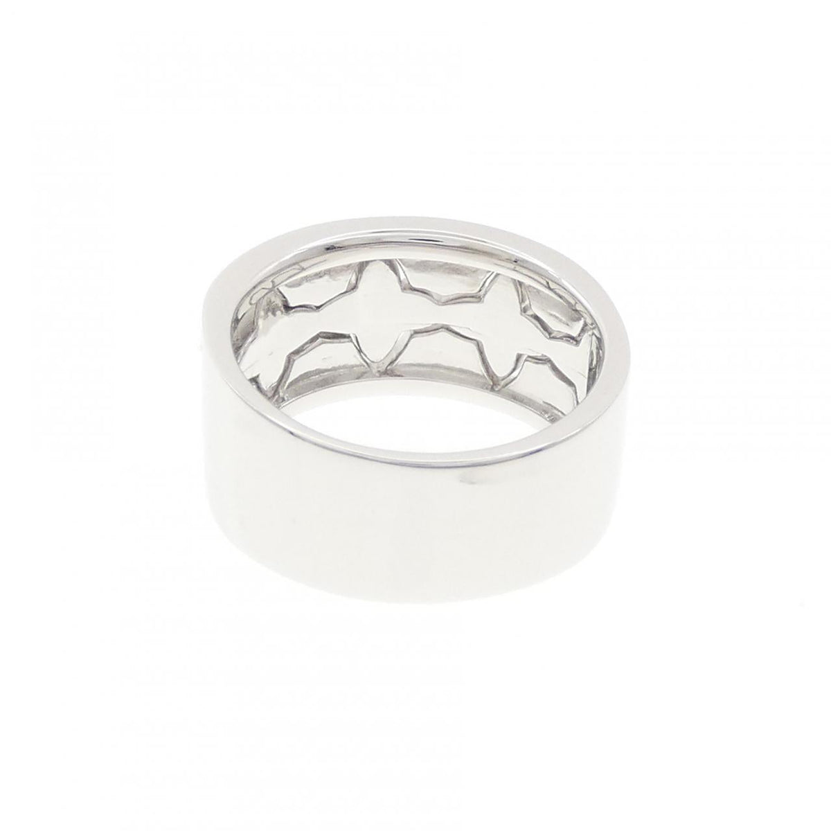Ginza Tanaka 18K White Gold Ring – top view