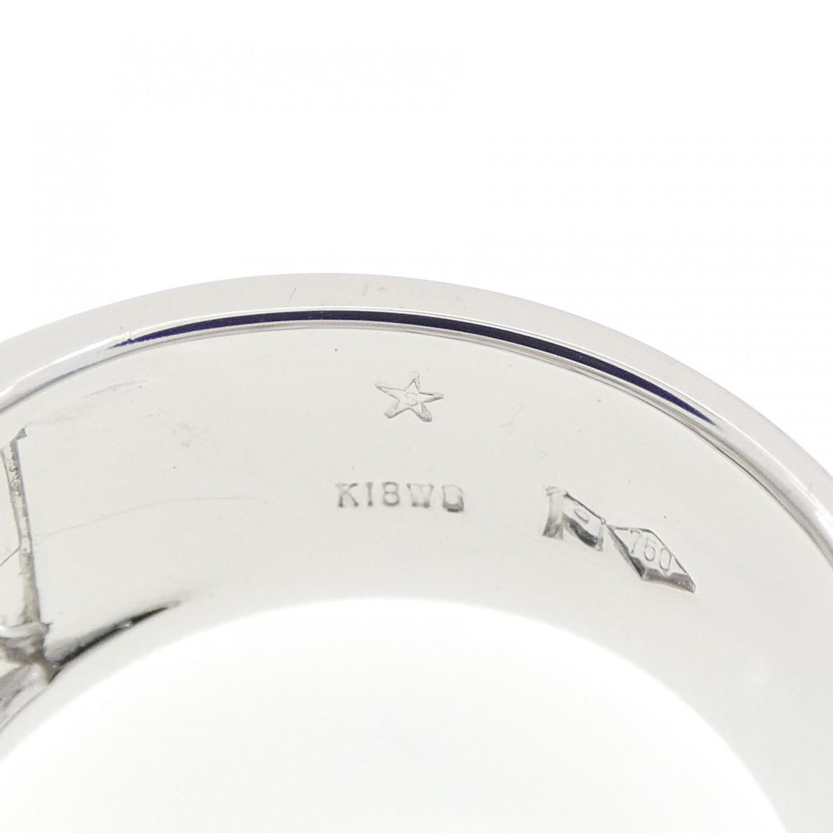 Ginza Tanaka 18K White Gold Ring – inside band