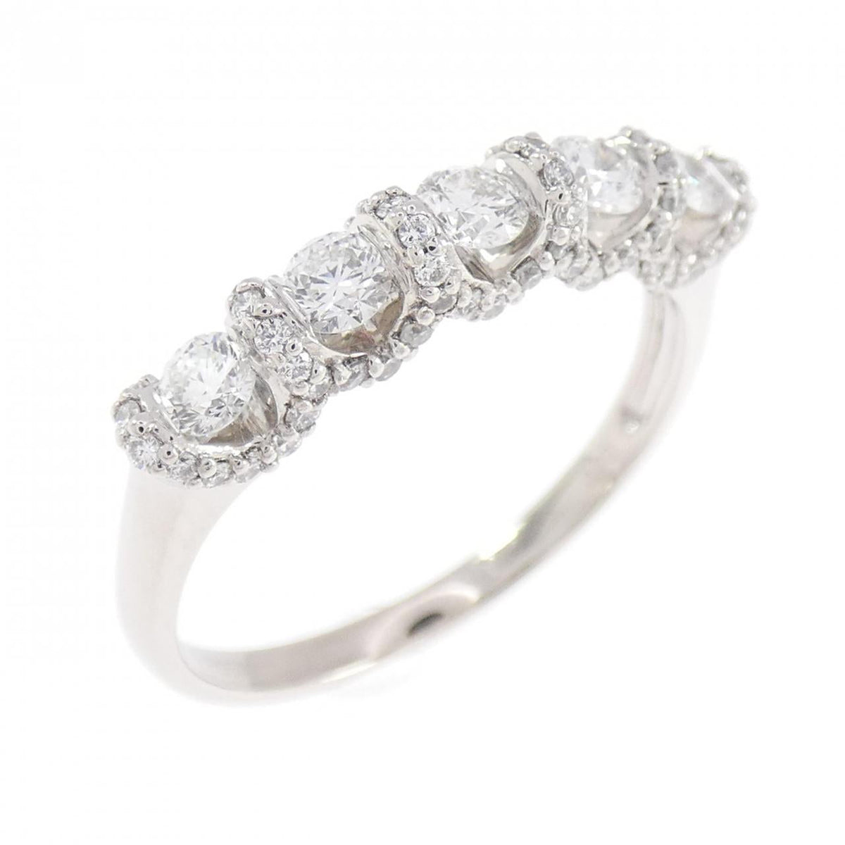 GSTV Platinum Diamond Ring – front view