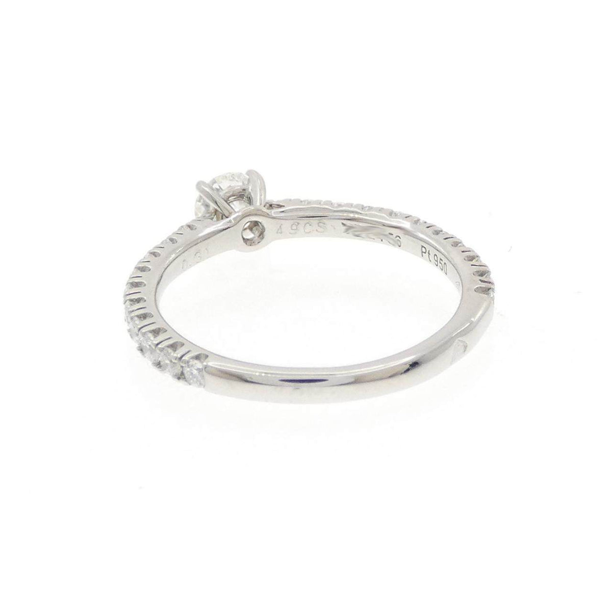 Cartier 1895 Platinum Diamond Solitaire Ring – top view