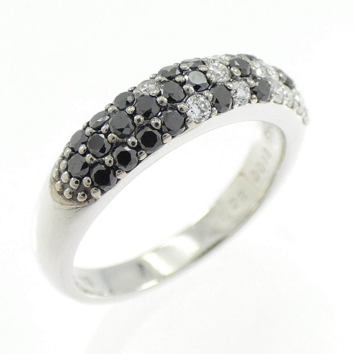Ponte Vecchio Bianco E Nero Black 18K White Gold Diamond Ring – front view