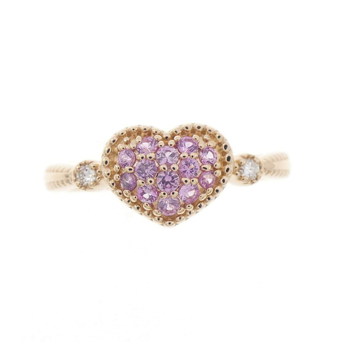 Ponte Vecchio 18K Rose Gold Diamond Sapphire Ring – side view