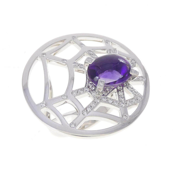 Chaumet Attrape Moi 18K White Gold Amethyst Ring – front view