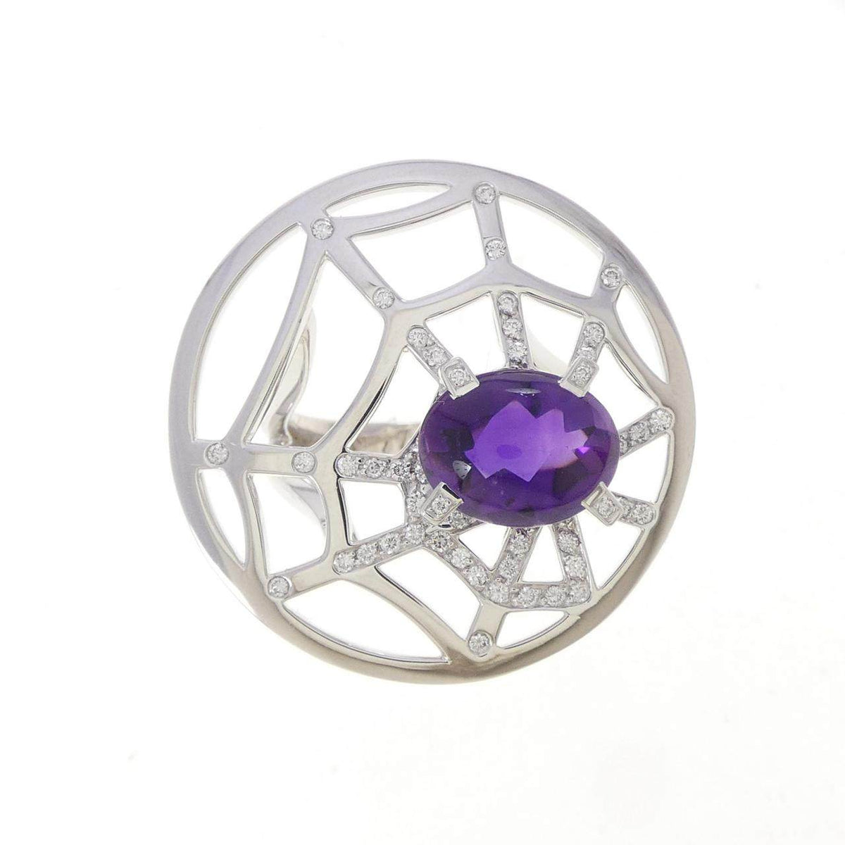 Chaumet Attrape Moi 18K White Gold Amethyst Ring – side view