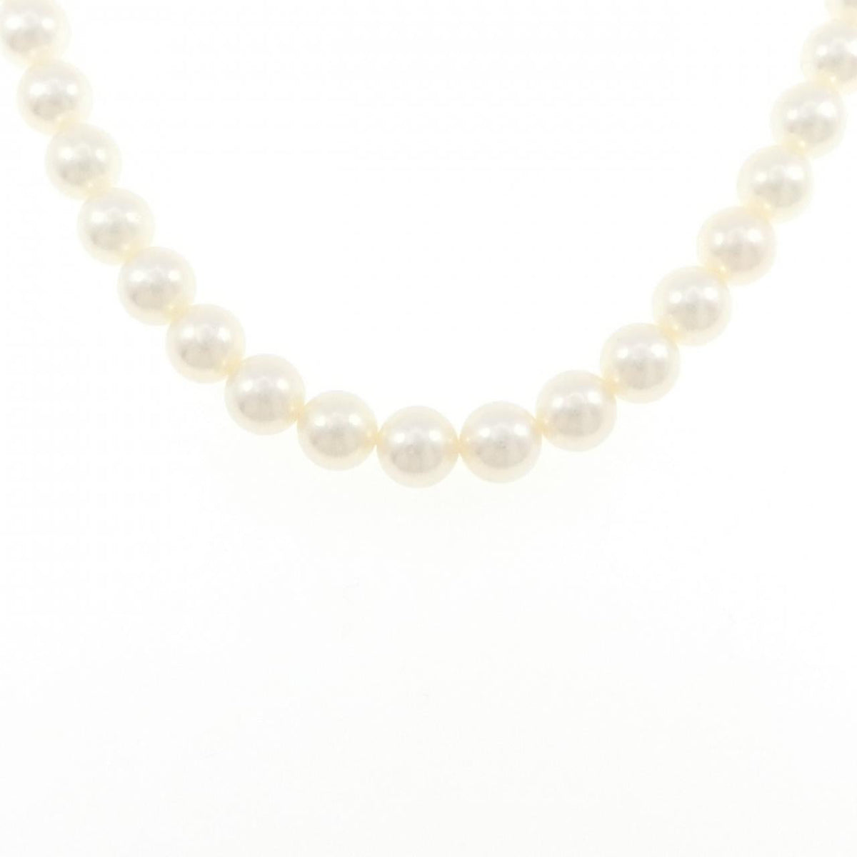 Tasaki Sterling Silver Akoya Pearl Necklace – front view