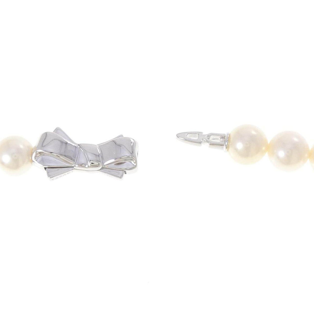Tasaki Sterling Silver Akoya Pearl Necklace – full length