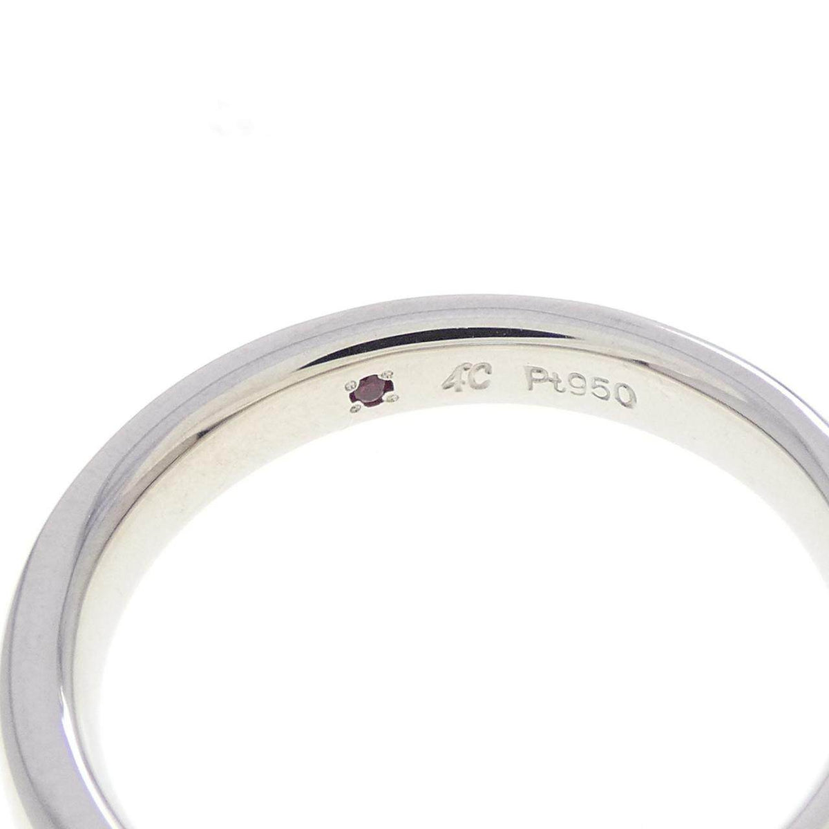 Platinum 4C Diamond Ruby Ring – inside band