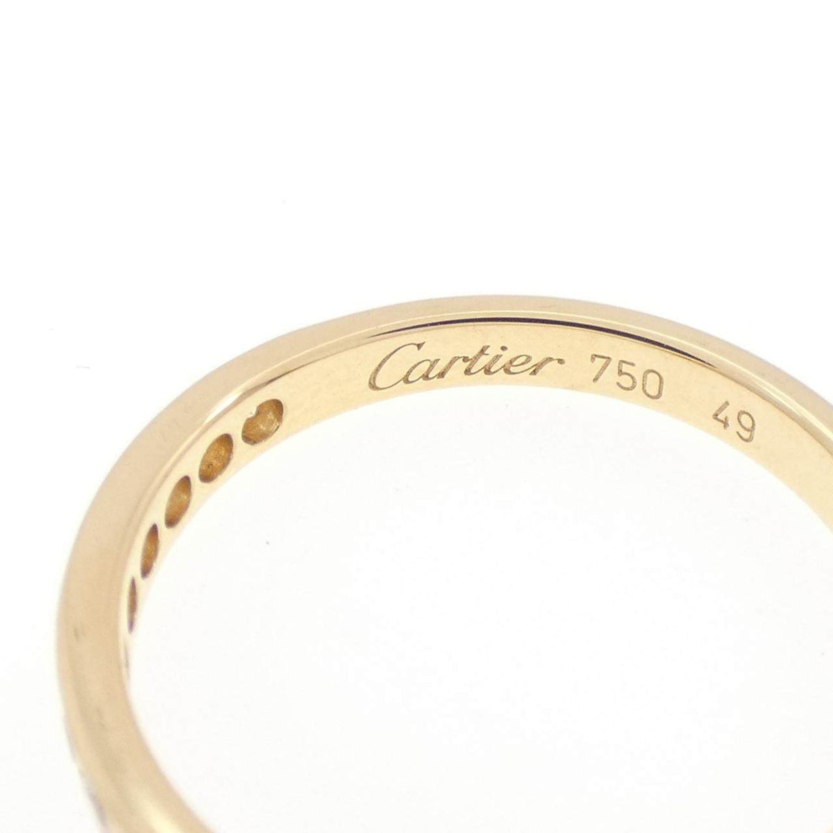 Cartier 18K Yellow Gold Diamond Wedding Ring – inside band
