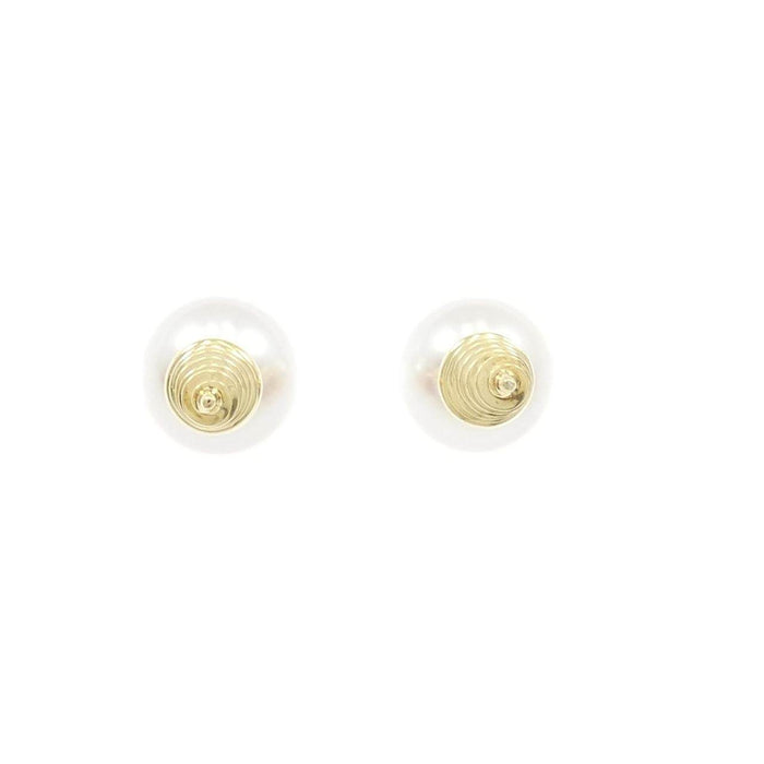 Tasaki 18K Yellow Gold Akoya Pearl Earrings – front view